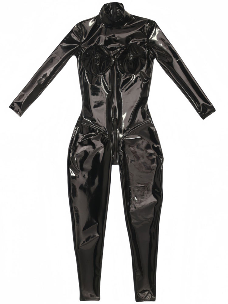 Shapewear Bodysuit Firm - Sexy PU-Latex-Ammoniak-Overall für Damen, Brustformer, schmaler