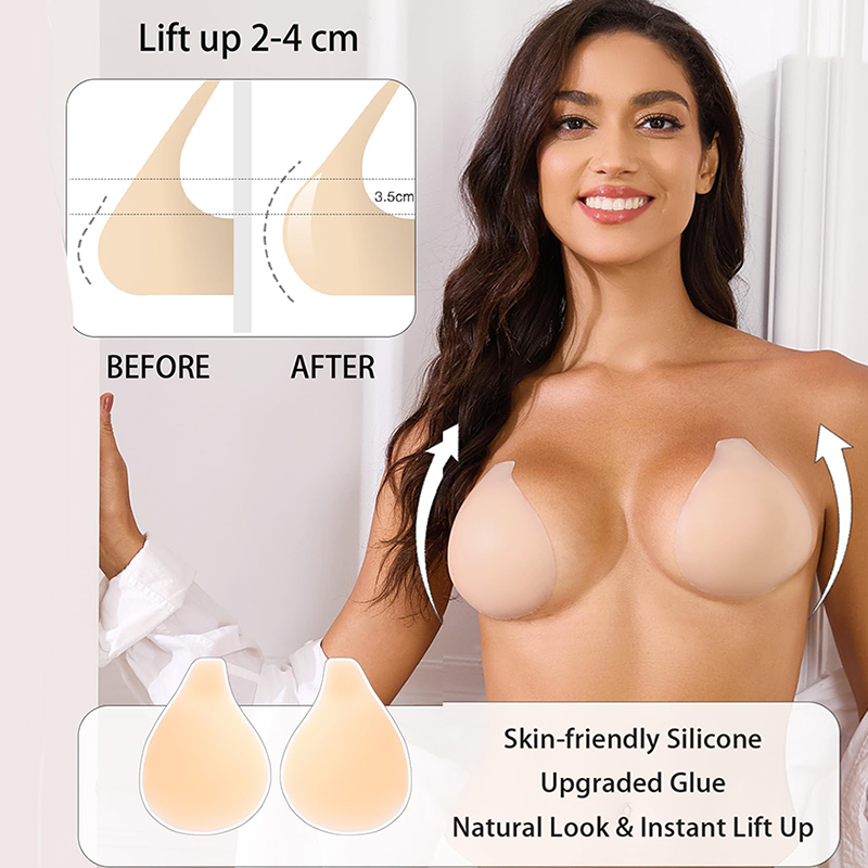 1/2 Paar klebrige BHs für Dame – Strapless Bra Backless Bewertung und Preis