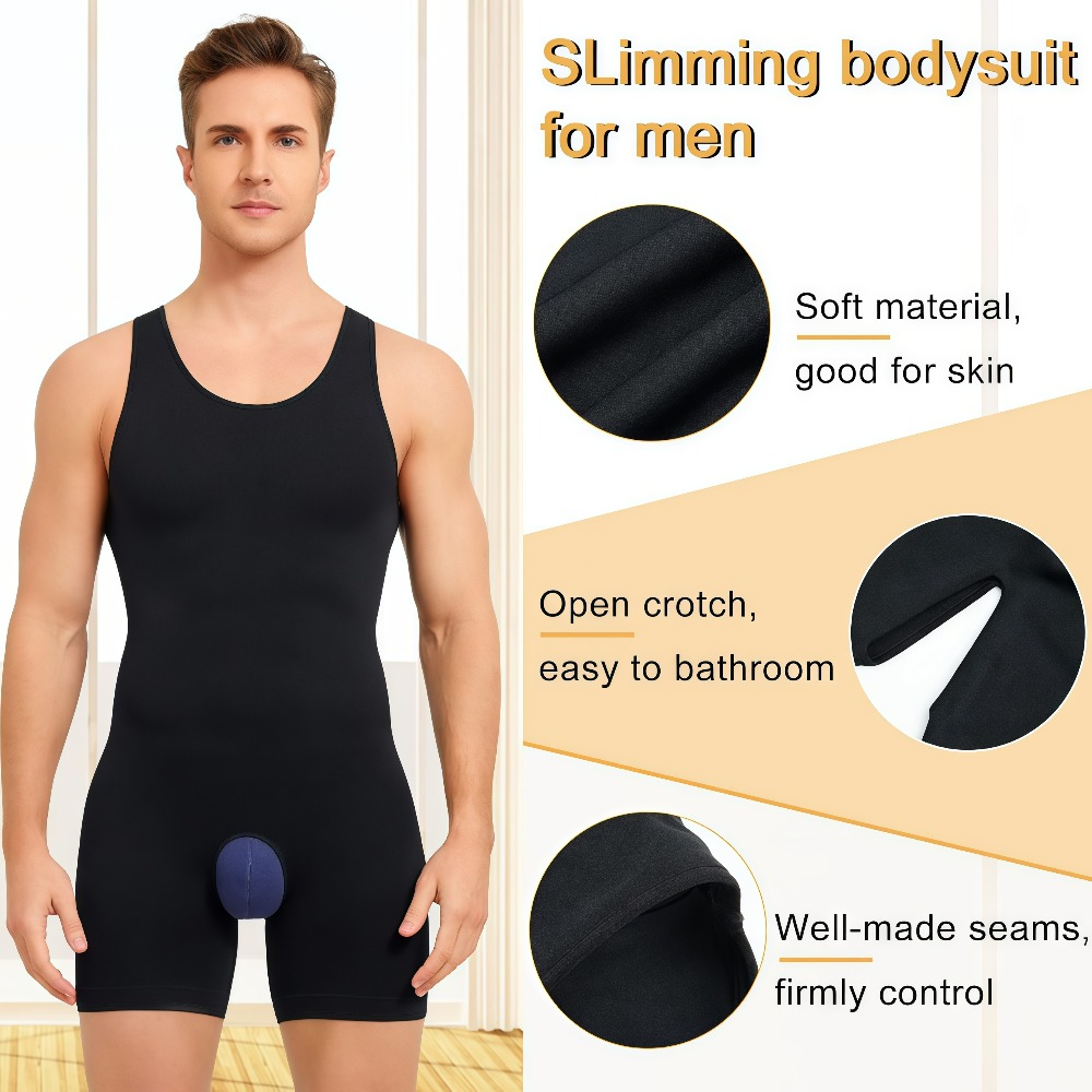 1 Stück Herren Nahtloser Kompr – Shapewear Bodysuit Firm Bewertung und Preis
