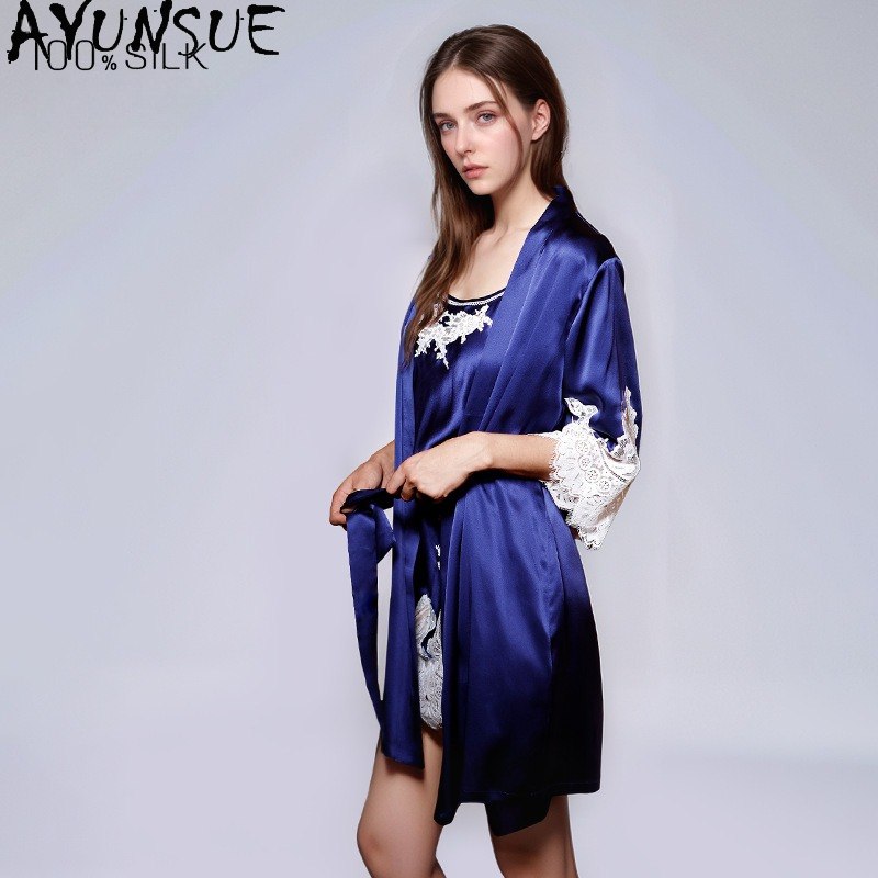 AYUNSUE 100% Echtes Seiden-Nac – Robe Silk Women Bewertung und Preis